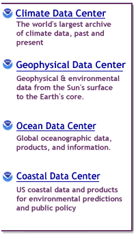 NOAA's National Data Centers for Climate, Geophysical Environment, Oceans, and Coasts