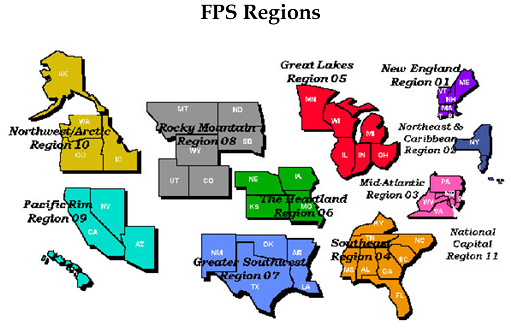 Map of FPS regions