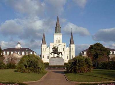 St. Louis Cathedral with no flooding