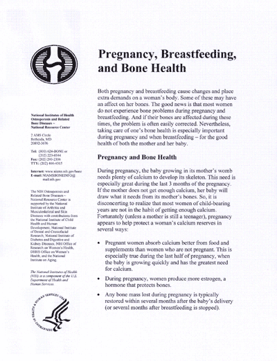 Pregnancy, Breastfeeding, and Bone Health cover