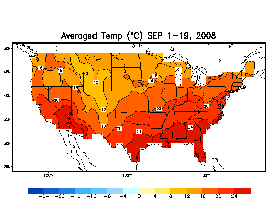 Last Month Averaged Temperature