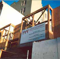 Construction of an apartment building in San Francisco