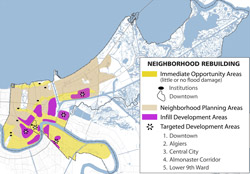 This map of New Orleans shows part of the federally designated disaster area (DDA) that followed hurricanes Katrina and Rita in 2005.This map of New Orleans shows part of the federally designated disaster area (DDA) that followed hurricanes Katrina and Rita in 2005.