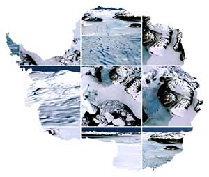  photo mosaic of Antarctica
