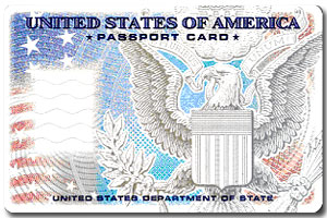Front of Passport Card blank artwork