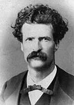 Portrait of Mark Twain,      head-and-shoulders portrait, facing front