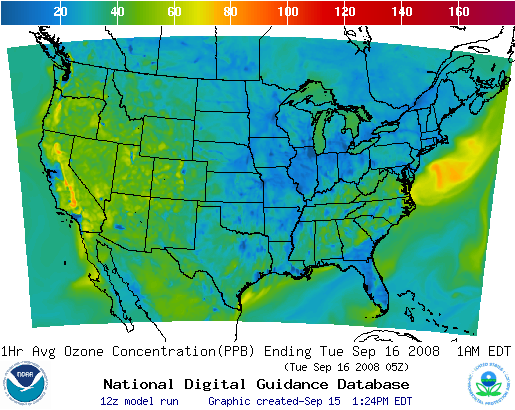 Graphic of Air Quality Forecast Guidance for the CONUS