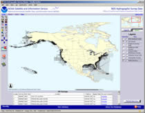 NOS ArcIMS Map Service Screen Shot