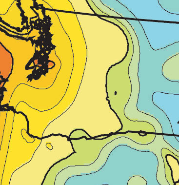 Hazard maps identify the areas of the country that are mostly likely to experience strong 
					shaking in the future. Zip code or latitude-longitude lookup is available.