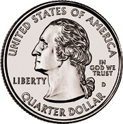 A quarter with heads showing. (US Mint)