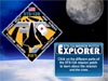 Graphic for STS-124 Mission Patch Explorer with the moon in the background
