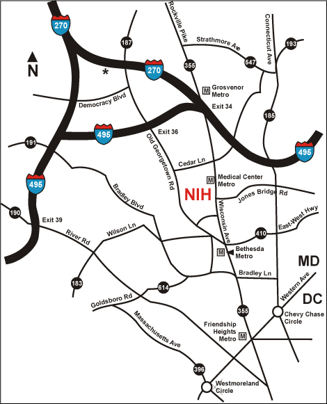 Bethesda Area Map