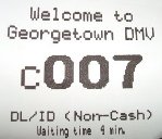Ticket from D.C. DMV service center.