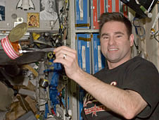 Astronaut Greg Chamitoff on the International Space Station