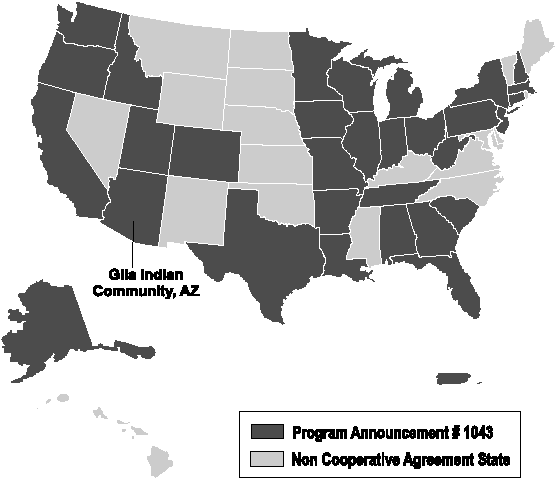 Map of Cooperative Agreement Partners