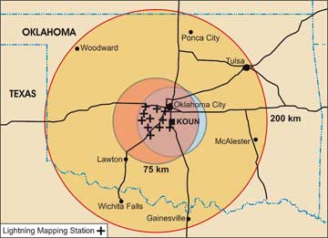 Inset of Oklahoma Lightning Mapping Array map
