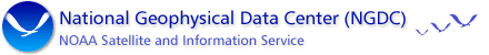 NOAA Logo, NOAA Satellites and Information, National Geophysical Data Center (NGDC).
