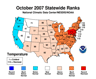Climate of 2007: October in Historical Perspective