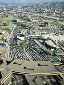 The San Ysidro Border Station, located between San Diego, California and Tijuana, Baja California, Mexico is known as the world’s busiest port of entry.