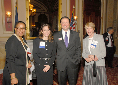 Left to right: LSC Vice President for Programs and Compliance Karen J. Sarjeant, LSC Board Member Jonann C. Chiles and Husband Chip, LSC Board Member Lillian R. BeVier.