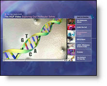 Screenshot of the Exploring Our Molecular Selves portion of the Education Kit: Understanding the Human Genome Project