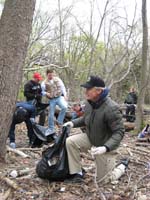 Secretary Kempthorne joins Take Pride in America, DOI employees, and Living Lands and Waters in the Capital River Relief cleanup. He and the other volunteers helped pick up trash along the shore of the Potomac River . Last year, Capital River Relief volunteers collected 70 tons of garbage over a 30 mile span of the Potomac River.