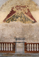 Fresco from the mid-1700s found in Mission Concepción's sacristy.