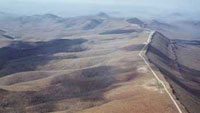 Aerial photo of Yucca Mountain