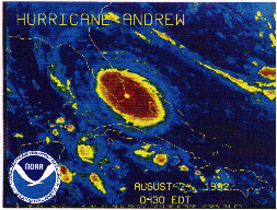 Satellite image of Hurricane Andrew