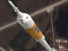 Artist concept of Ares I launch