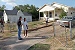 After helping build a house for Habitat for Humanity, President Bush meets some of his Waco neighbors.