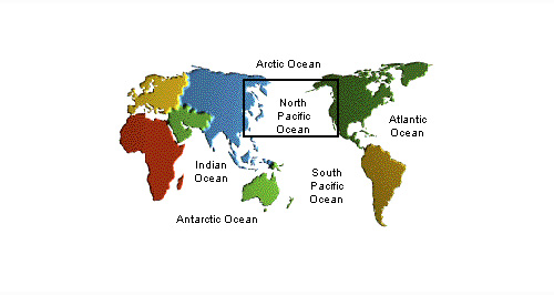 North Pacific Ocean map