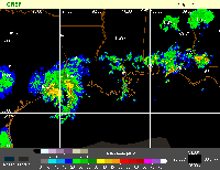 Radar image with precipitation estimation