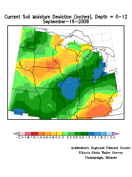 Current 12-Inch Soil Moisture Deviation