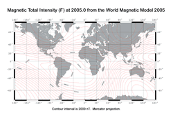 WMM 2005 Total Intensity Map