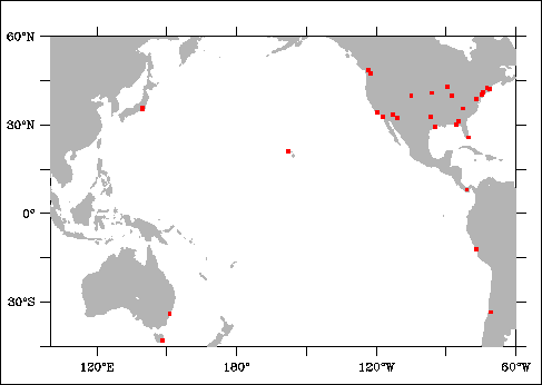 Map showing ditrubuted Research Institutes