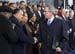 President George W. Bush greets Martin Luther King III and his sisters, Yolanda Denise King and Bernice Albertine King, Monday, Nov. 13, 2006, following President Bush’s speech at the groundbreaking ceremony for the Martin Luther King Jr. National Memorial on the National Mall in Washington, D.C.