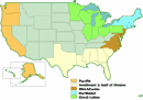 map of National Sea Grant program regions