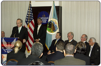 At a press conference at the National Press Club on Thursday, Secretary of the Interior Dirk Kempthorne announced budget increases for Indian Country initiatives and a new Native American-focused training course called “Working Effectively with Tribal Governments.