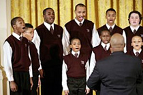 The Richmond Boys Choir (above) was one of 18 2007 Coming Up Taller honorees and they performed during the ceremony at the White House.