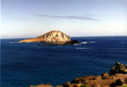 The Makapuu Point Lighthouse, located at the edge of the Oahu Sanctuary boundary, is a popular hiking spot and whale watching station. click image for more... (photo: Kellie Araki)