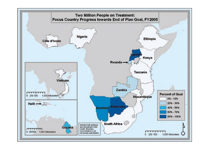 Figure 22: PEPFAR Treatment Programs Supported, FY2005
