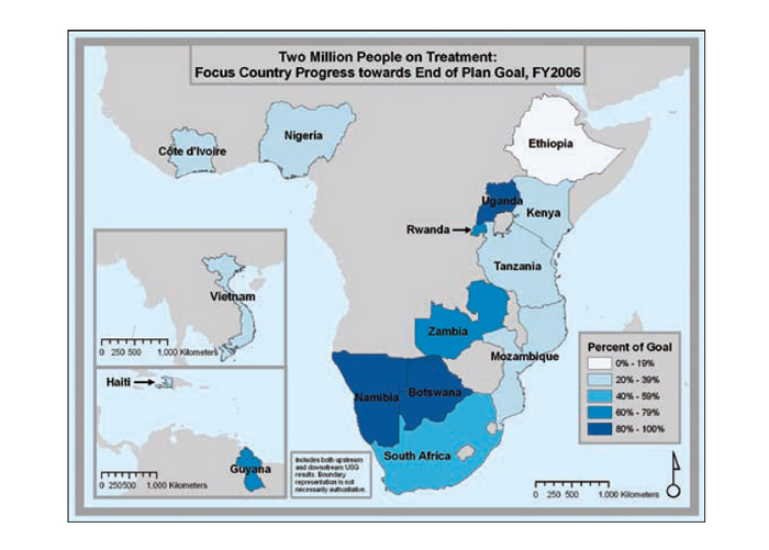 Figure 22: PEPFAR Treatment Programs Supported, FY2006