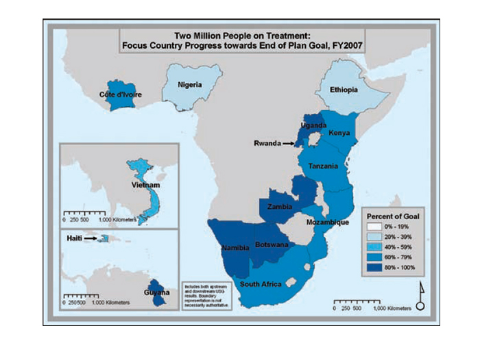 Figure 22: PEPFAR Treatment Programs Supported, FY2007