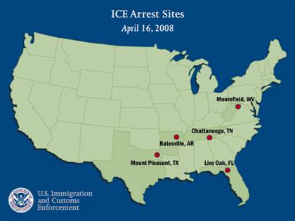 ICE Arrest Sites