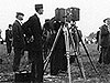 Orville Wright in front of a motion picture camera, Fort Myer, 1908
Image credit: Wright State University