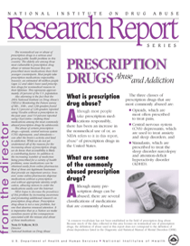 Prescription Drugs: Abuse and Addiction Research Report Cover
