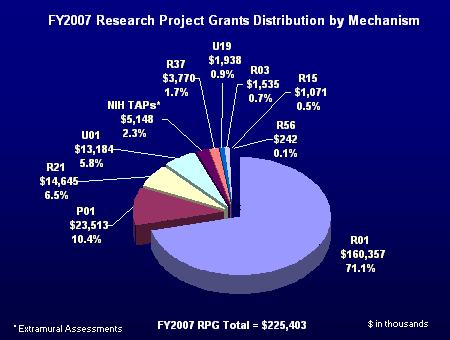 FY2007 Research Project Grants Distribution by Mechanism