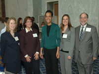 Danielle English (OCC), Karen Bellesi (OCC), Patience Singleton (US House Committee on Financial Services ), Adrienne Mingione (OCC), and Hershal Lipow (OCC) at National Consumer Protection Week (February 2008).
