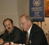 National Park Service Deputy Secretary Dan Wenk joins in a dialogue with MarioPérez Campa (left), Tecnic Secretary of the National Institute for Antrophology and History